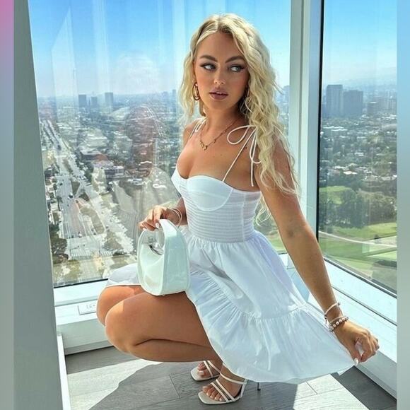 Staud Mini Landry Dress L - Picture 7 of 16